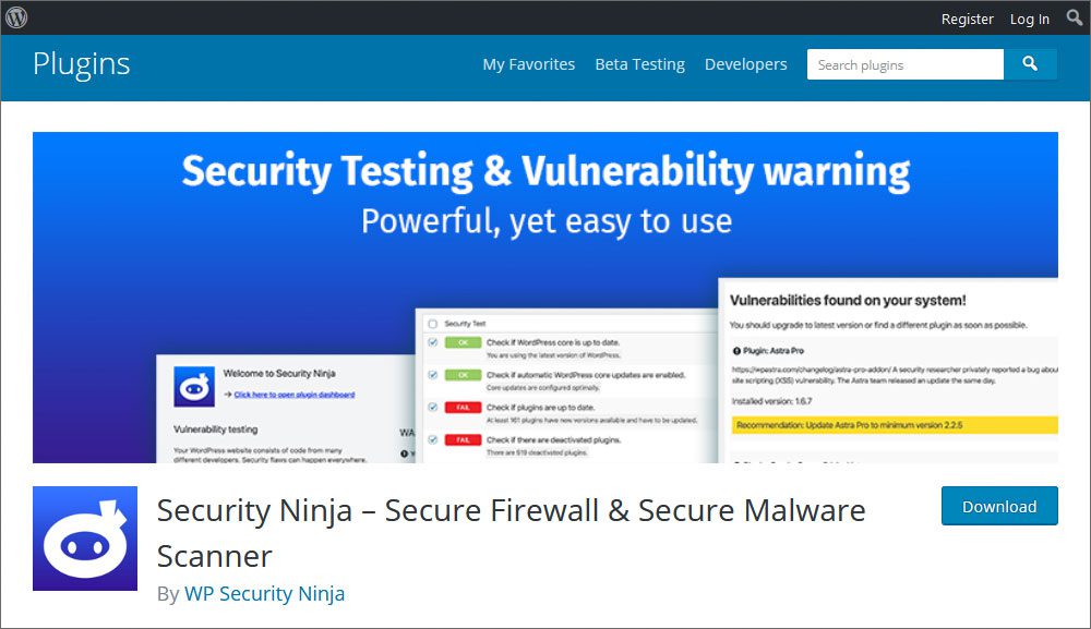 Security Ninja WordPress Plugin