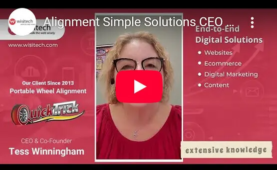 Tess Winningham, CEO & Co-Founder of QuickTrick Alignment, provides a video testimonial about Wisitech’s services.