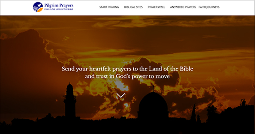Pilgrim Prayers website homepage showcasing WordPress website design and development