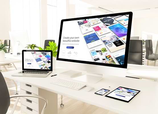 Wisitech UI design and development with responsive layouts, interactive elements, and consistent branding across devices