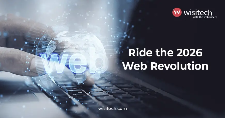 Web development trends 2026 including AI, mobile optimization, cybersecurity, voice search, and sustainability