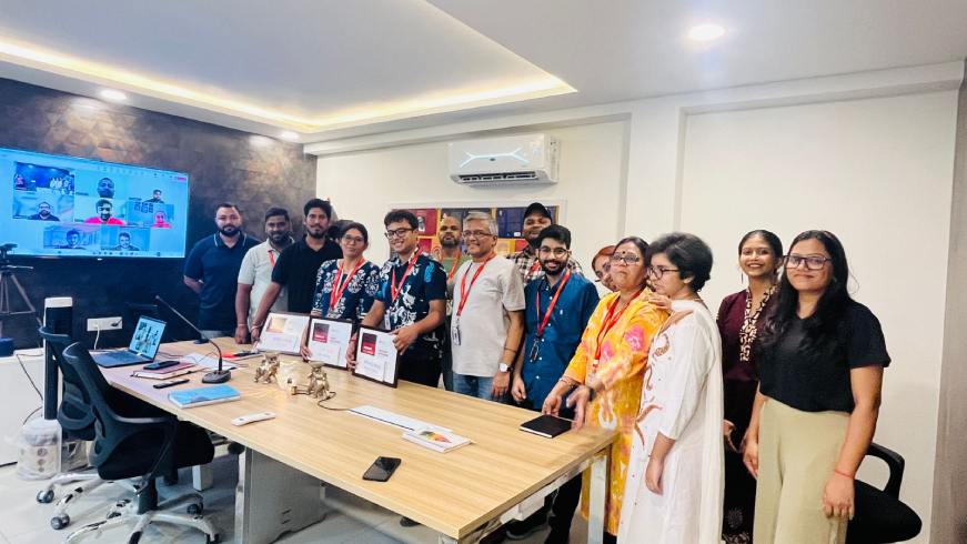 Wisitech team at AI after presenting creative AI uses.