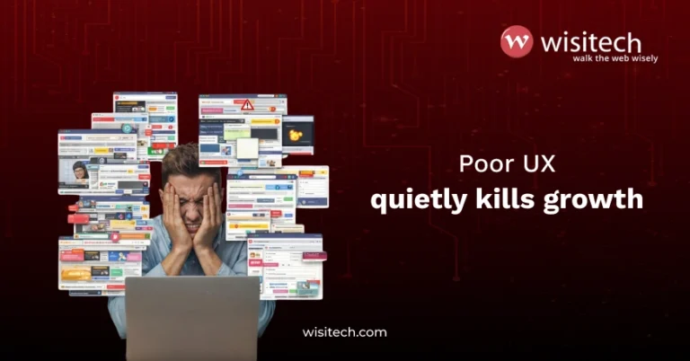 Small business website showing poor user experience across mobile and desktop