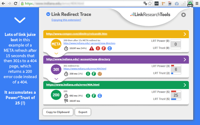 Link Redirect Trace