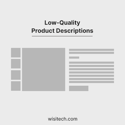 low quality product descriptions