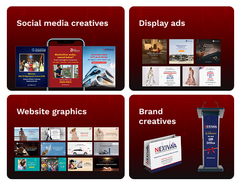 Graphic design services for social media creatives