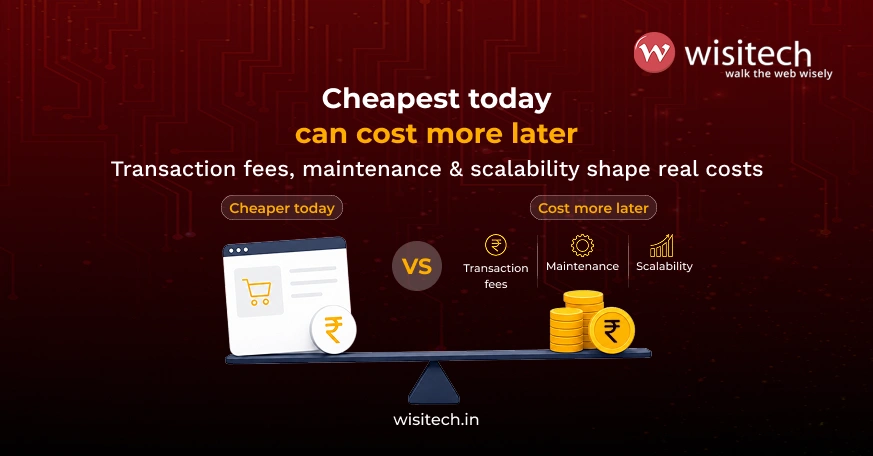 Shopify vs WooCommerce in India comparison showing how platform costs evolve as businesses grow.