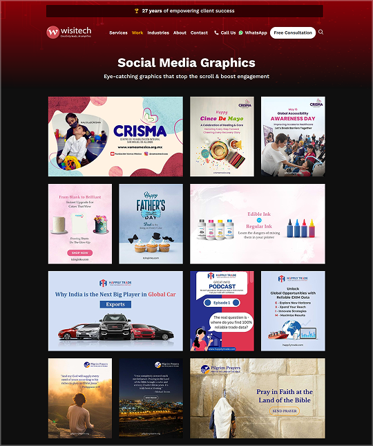 Social media graphic design portfolio