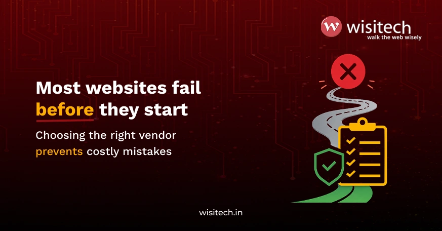 Website development company in India guide highlighting vendor selection, project planning, and risk reduction.