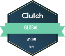 Clutch Global Spring 2024 award recognizing outstanding digital marketing and development services