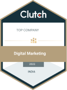 Clutch Top Digital Marketing Company award recognizing excellence in online marketing and lead generation