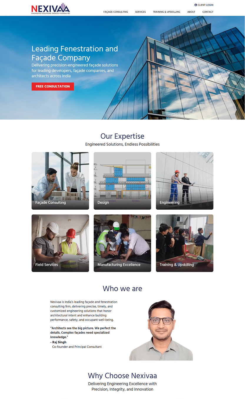 Nexivaa engineering website case study and digital transformation