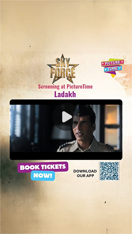 PictureTime reel promoting the Sky Force movie screening and online ticket booking.