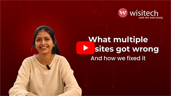 Wisitech video explaining why professional websites fail to convert visitors and how to improve website conversions.