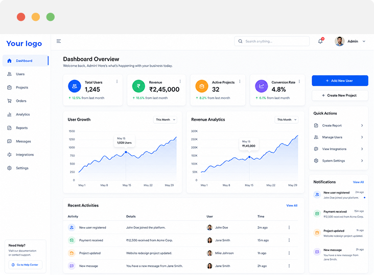 Website development company offering custom solutions