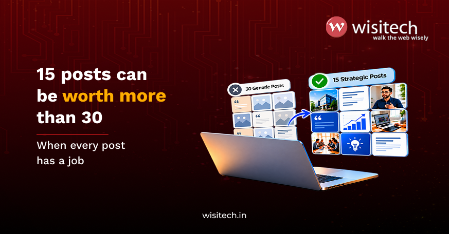 Social media marketing cost in India illustrated through a comparison of purposeful social media posts and generic content.